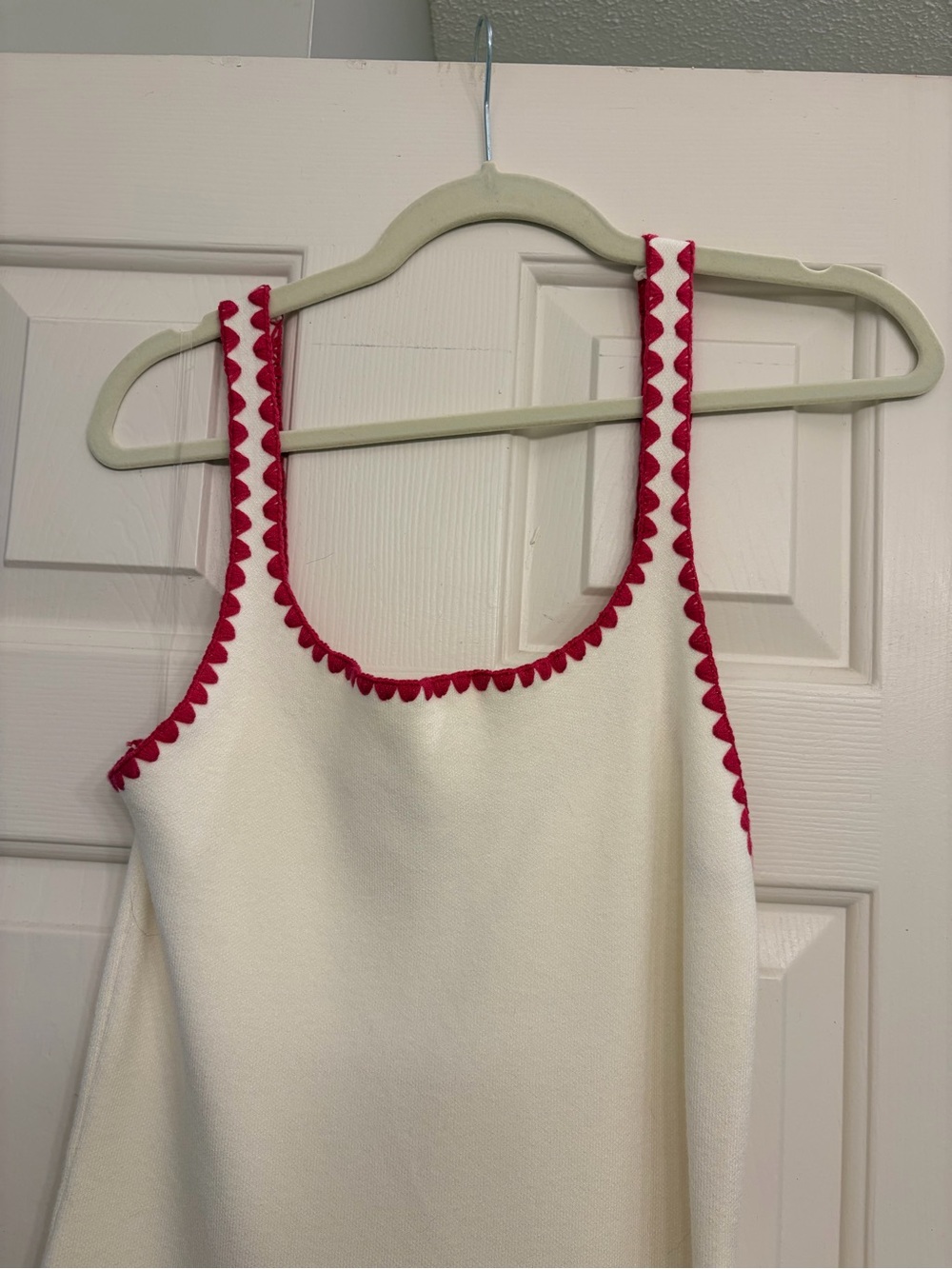 Able Cream Maxi Dress with Pink Trim and Yellow Embroidery - Picture 5 of 7
